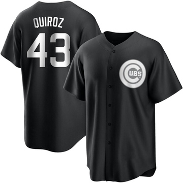 Black/White Replica Esteban Quiroz Youth Chicago Cubs Jersey