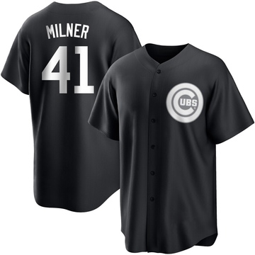 Black/White Replica Hoby Milner Youth Chicago Cubs Jersey