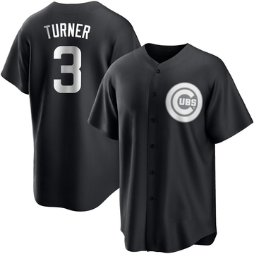 Black/White Replica Justin Turner Youth Chicago Cubs Jersey