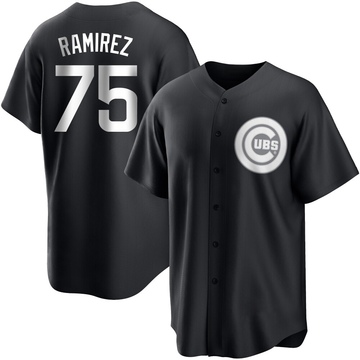Black/White Replica Pedro Ramirez Men's Chicago Cubs Jersey