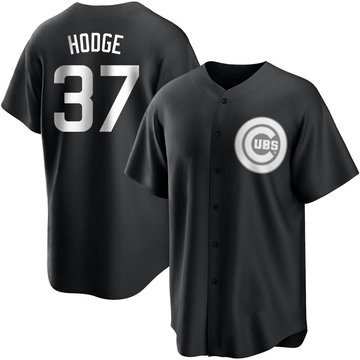 Black/White Replica Porter Hodge Men's Chicago Cubs Jersey