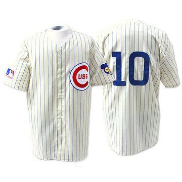 Cream Authentic Ron Santo Men's Chicago Cubs 1969 Throwback Jersey