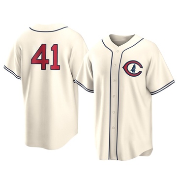 Cream Replica Carlos Santana Youth Chicago Cubs 2022 Field Of Dreams Jersey