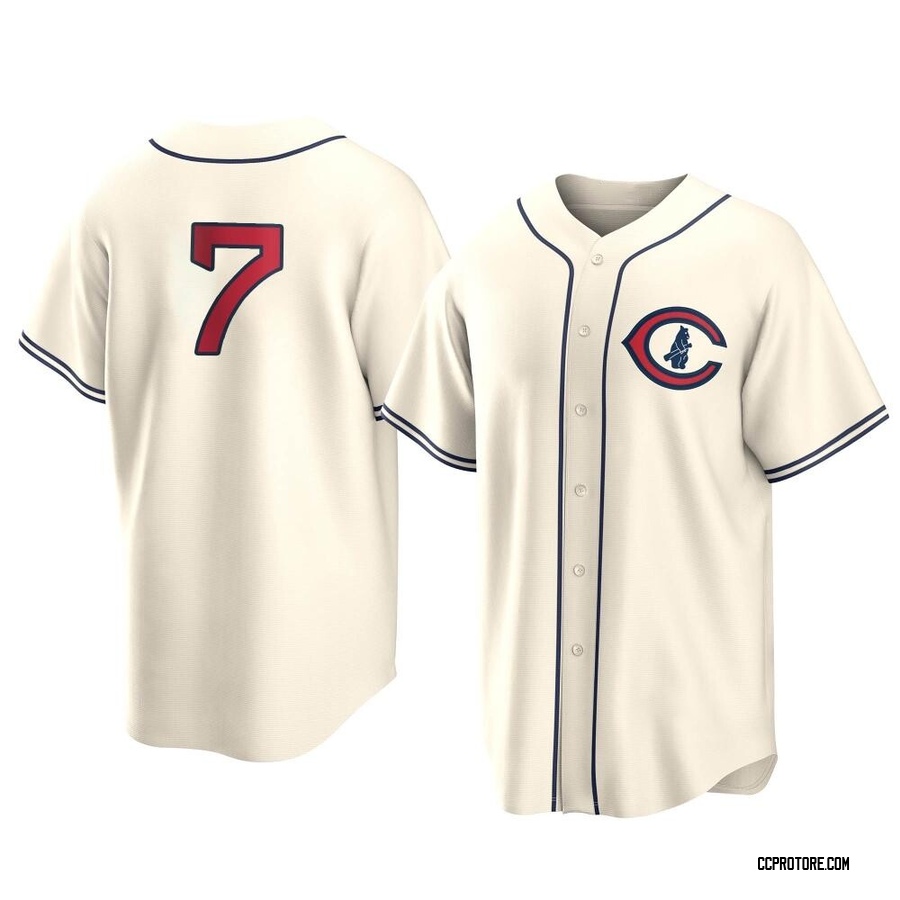 Cream Replica Dansby Swanson Men's Chicago Cubs 2022 Field Of Dreams Jersey