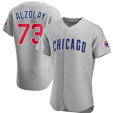 Gray Authentic Adbert Alzolay Men's Chicago Cubs Road Jersey