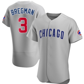 Gray Authentic Alex Bregman Men's Chicago Cubs Road Jersey