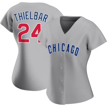 Gray Authentic Caleb Thielbar Women's Chicago Cubs Road Jersey
