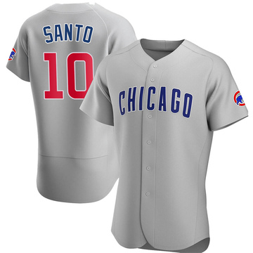 Gray Authentic Ron Santo Men's Chicago Cubs Road Jersey