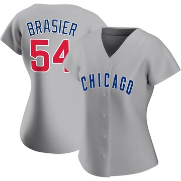 Gray Authentic Ryan Brasier Women's Chicago Cubs Road Jersey
