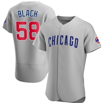 Gray Authentic Ty Blach Men's Chicago Cubs Road Jersey