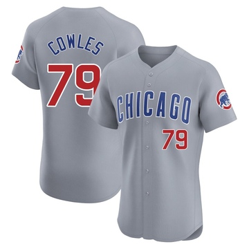 Gray Elite Benjamin Cowles Men's Chicago Cubs Road Jersey