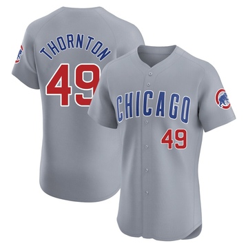 Gray Elite Trent Thornton Men's Chicago Cubs Road Jersey