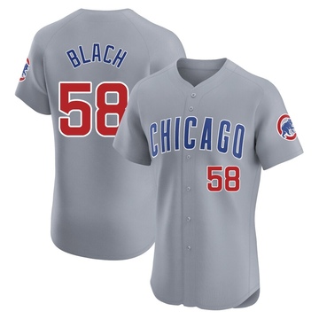 Gray Elite Ty Blach Men's Chicago Cubs Road Jersey