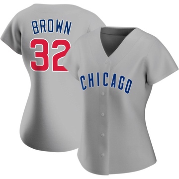 Gray Replica Ben Brown Women's Chicago Cubs Road Jersey