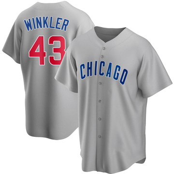 Gray Replica Dan Winkler Youth Chicago Cubs Road Jersey