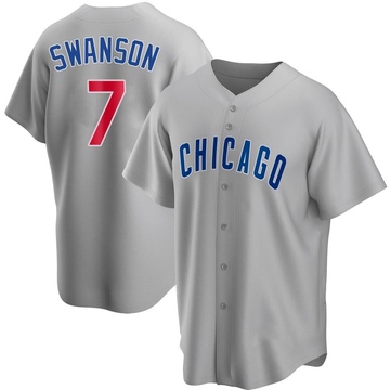 Gray Replica Dansby Swanson Youth Chicago Cubs Road Jersey