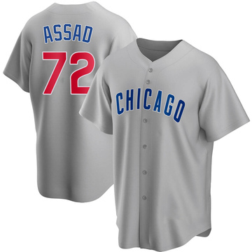 Gray Replica Javier Assad Men's Chicago Cubs Road Jersey