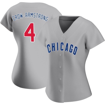 Gray Replica Pete Crow-Armstrong Women's Chicago Cubs Road Jersey