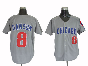 Grey Replica Andre Dawson Men's Chicago Cubs Throwback Jersey
