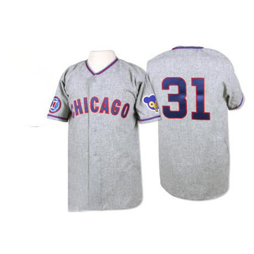 Grey Replica Fergie Jenkins Men's Chicago Cubs 1968 Throwback Jersey