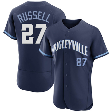 Navy Authentic Addison Russell Men's Chicago Cubs 2021 City Connect Jersey