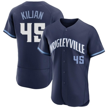 Navy Authentic Caleb Kilian Men's Chicago Cubs 2021 City Connect Jersey