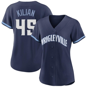 Navy Authentic Caleb Kilian Women's Chicago Cubs 2021 City Connect Jersey