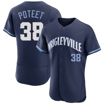 Navy Authentic Cody Poteet Men's Chicago Cubs 2021 City Connect Jersey