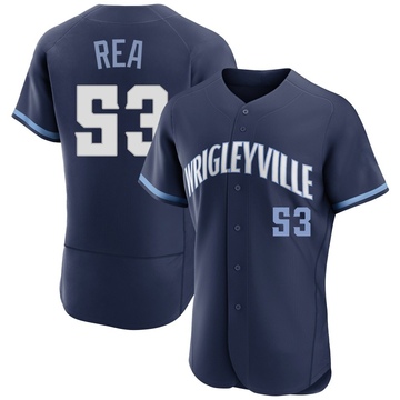 Navy Authentic Colin Rea Men's Chicago Cubs 2021 City Connect Jersey