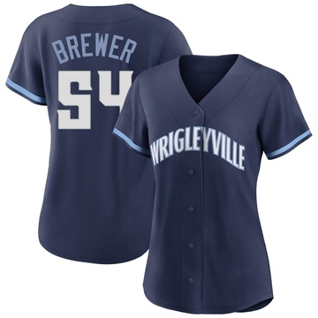 Navy Authentic Colten Brewer Women's Chicago Cubs 2021 City Connect Jersey
