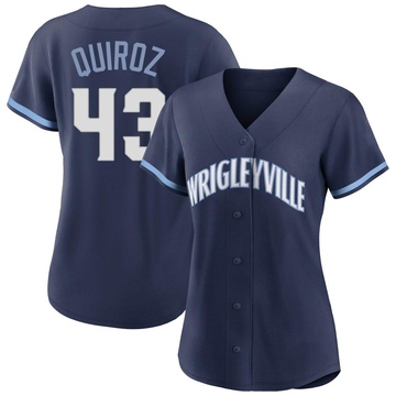 Navy Authentic Esteban Quiroz Women's Chicago Cubs 2021 City Connect Jersey