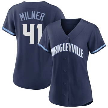 Navy Authentic Hoby Milner Women's Chicago Cubs 2021 City Connect Jersey
