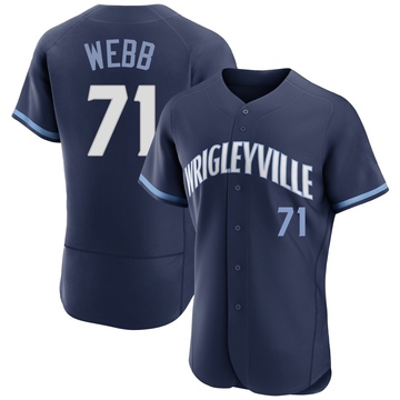 Navy Authentic Jacob Webb Men's Chicago Cubs 2021 City Connect Jersey