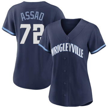 Navy Authentic Javier Assad Women's Chicago Cubs 2021 City Connect Jersey