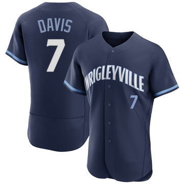 Navy Authentic Jody Davis Men's Chicago Cubs 2021 City Connect Jersey