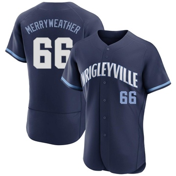 Navy Authentic Julian Merryweather Men's Chicago Cubs 2021 City Connect Jersey