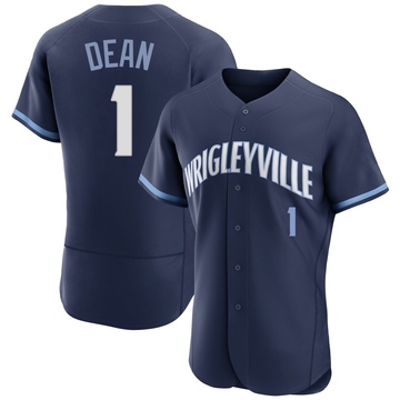 Navy Authentic Justin Dean Men's Chicago Cubs 2021 City Connect Jersey