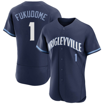 Navy Authentic Kosuke Fukudome Men's Chicago Cubs 2021 City Connect Jersey