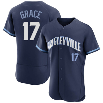 Navy Authentic Mark Grace Men's Chicago Cubs 2021 City Connect Jersey