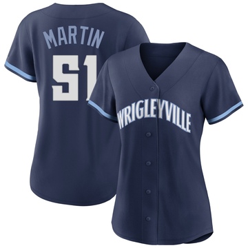 Navy Authentic Riley Martin Women's Chicago Cubs 2021 City Connect Jersey