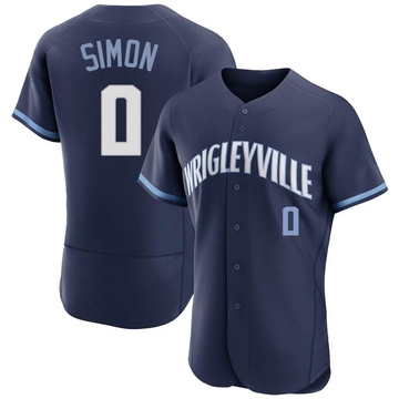 Navy Authentic Ronny Oliver Simon Men's Chicago Cubs 2021 City Connect Jersey