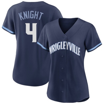 Navy Replica Caleb Knight Women's Chicago Cubs 2021 City Connect Jersey