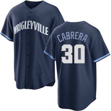 Navy Replica Edward Cabrera Men's Chicago Cubs 2021 City Connect Jersey
