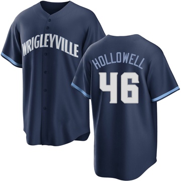 Navy Replica Gavin Hollowell Men's Chicago Cubs 2021 City Connect Jersey