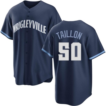 Navy Replica Jameson Taillon Youth Chicago Cubs 2021 City Connect Jersey