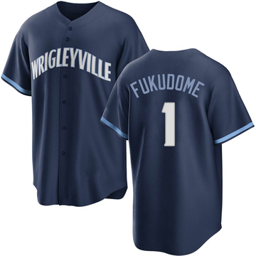 Navy Replica Kosuke Fukudome Youth Chicago Cubs 2021 City Connect Jersey
