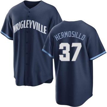 Navy Replica Michael Hermosillo Men's Chicago Cubs 2021 City Connect Jersey
