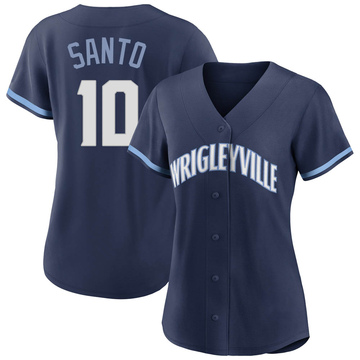 Navy Replica Ron Santo Women's Chicago Cubs 2021 City Connect Jersey
