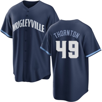 Navy Replica Trent Thornton Youth Chicago Cubs 2021 City Connect Jersey