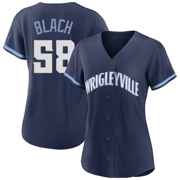 Navy Replica Ty Blach Women's Chicago Cubs 2021 City Connect Jersey